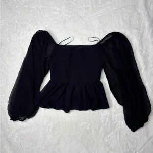 Guess Black Textured Top